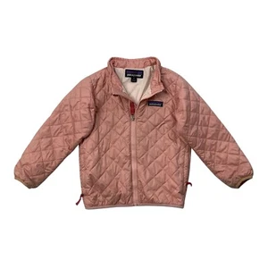Patagonia Jacket Toddler Girls 4T Pink Baby Nano Puff Quilted Full Zip Winter - Picture 1 of 14