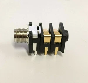 Neutrik NRJ6HM-1-AU,1/4" stereo jack, metal nose, gold plated contacts PCB Mount - Picture 1 of 4