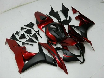 Carenado de inyección FM rojo negro para carrocería Honda CBR600RR 2007 2008 CBR600RR Foto 1 de 4