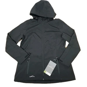 Eddie Bauer Soft Shell Parka Women's Sz XL Full Zip Jacket Hooded Breathable NEW - Picture 1 of 12