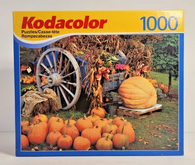 ¡NUEVO! Kodacolor 1000 Piezas PUZZLE Country Pumpkins Fall Wagon 2004 EE. UU. De colección Foto 1 de 4
