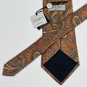 W.H. Belk Mens 100% Silk Tie Multicolor Paisley Made Italy Luxury NWT $65 - Picture 1 of 9