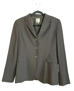 Vintage Anne Klein Womens Black Blazer Jacket Sz 8 Wool Blend Shoulder Pads NWT - Picture 1 of 6