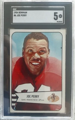 1954 Bowman Football Joe "The Jet" Perry, 49ers, clasificación SGC 5 excelente. Belleza. Foto 1 de 4