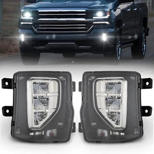  LED Nebelscheinwerfer kompatibel für 2016 2017 2018 Chevy Silverado 1500, OEM Stoßstange  - Bild 1 von 6