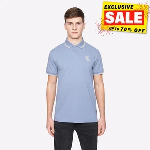 Duck And Cover Sameer Camisa Polo Casual Inteligente Para Hombre Azul - Picture 1 of 5