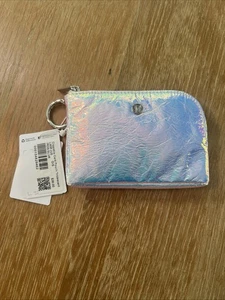 New Lululemon Clippable Card Pouch Iridescent IRDS/SLVR Water Repellent Zippered - Picture 1 of 4