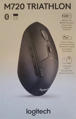 Logitech M720 Kabellose Maus - Schwarz - Bild 1 von 2