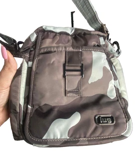 Bolso Bandolera Multi Lug "Can Can" Negro Gris Estampado Camuflaje Cartera de Viaje Seguridad RFID - Imagen 1 de 11