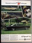 1967 Plymouth Fury Original Advertisement 11X14 Print Art Car Ad Lg63