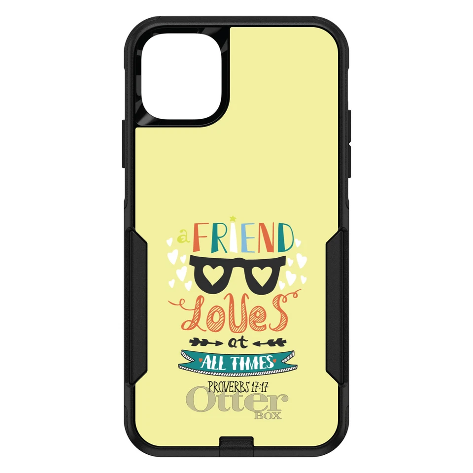 OtterBox Commuter para Apple iPhone (elige modelo) Proverbios 17:17 - A un amigo le encanta Foto 1 de 1