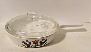 Corning Ware Friendship Birds/ Small Skillet with Clear Lid/P-83/ 6-1/2" - Picture 1 of 6