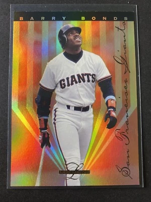 1995 Leaf Limited GOLD FOIL PRISM #4 Barry Bonds Baseball Card! Giants - Image 1 of 2