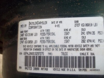 Medidor de velocímetro usado se adapta a: Dodge Dakota Cluster 2001 MPH grado A Foto 1 de 4