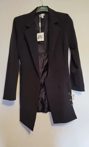 Public Desire Women's Blazer Dress in Black Pin Detail Jacket Size UK 10 - Picture 1 of 6