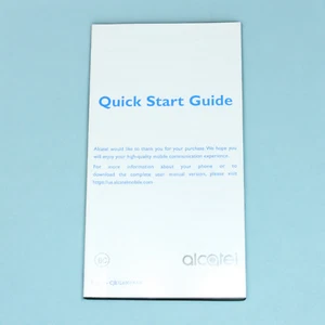 Alcatel Guía de Inicio Rápido Inglés Español Folleto Manual - Imagen 1 de 4