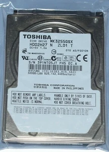 Toshiba 320GB Internal 5400RPM 2.5" SATA Laptop Hard Drive MK3255GSX - Picture 1 of 6