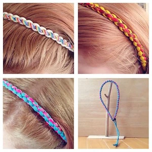 Paracord Hair Band with Toggle, 4 Strand Round Braid, Handmade UK - Picture 1 of 7