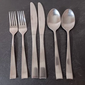 Set of 2 Each Cambridge Arden Satin Salad Forks, Dinner Knives and Dinner Spoons - Picture 1 of 5