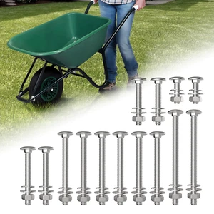 14Pcs Wheelbarrow Handles Replacement Kit, 304 Stainless Steel Wheel Barrow - Picture 1 of 12
