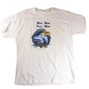 Vintage Fruit Of The Loom Large Heavy Cotton Maui State Fish Graphic Tee Tshirt - Bild 1 von 4