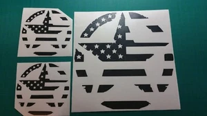 Army star decal set USA American flag distressed hood door fits jeep military - Picture 1 of 4