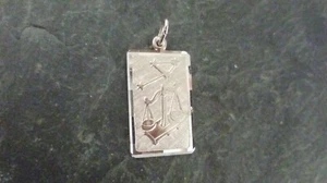 Colgante cadena signo zodiacal balanza vintage plata 835 - Imagen 1 de 3