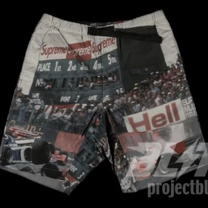 SS19 SUPREME GRAND PRIX BELTED SHORT MULTI SHORTS PANT MULTICOLOR PANTS SIZE XL - Picture 1 of 4