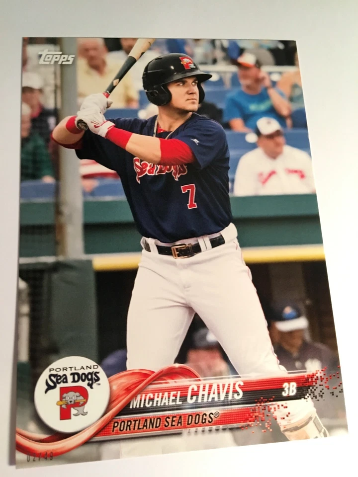2018 Topps Pro Debut Jumbo 5x7 Michael Chavis Sea Dogs 111 04/49 - Image 1 of 1