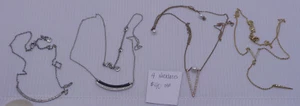 L - LOT OF 4 (FOUR) CHLOE & ISABEL CHAIN NECKLACES WITH VARIOUS FEATURES - Picture 1 of 14