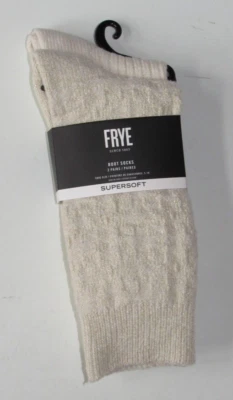 Calcetines Frye Boot 2 PARES Para Mujer 5-10 Zapato Talla SUPERSUAVE Crudo/Dorado y Marfil Nuevos con Etiquetas Foto 1 de 4