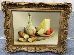 George L. Reekie (British 1911-1969) Still Life With Fruit Oil on Canvas Nice! - Picture 1 of 24