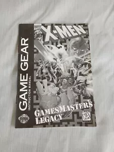 Sega Game Gear Xmen Game Master's Legacy Booklet/Manual NO GAME - Imagen 1 de 2