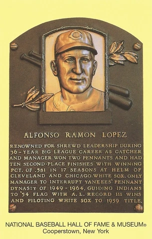Postcard Al Lopez Cooperstown Chicago White Sox Hall of Fame MINT Cover
