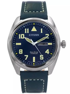 Citizen Herren Eco-Drive Weekender Garrison Silberfarben Titan Uhr BM8568-01L - Bild 1 von 2