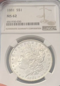 1881-S Morgan Dollar - MS-62 NGC - Bild 1 von 4