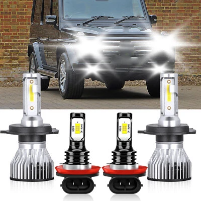 LED Headlight Bulb Hi Low Beam+Fog Light For Mercedes-Benz G55 AMG 2008-2010 - Image 1 of 4