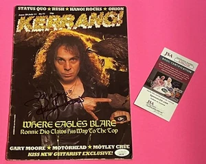 RONNIE JAMES DIO AUTOGRAPHED SIGNED KERRANG MAGAZINE * JSA COA * BLACK SABBATH - Picture 1 of 7
