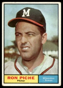 1961 Topps #61 Ron Piche  Milwaukee Braves VG-VGEX Crease - Picture 1 of 2