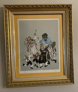 Judith (Yehudit) Yellin, Dancing Jewish Chasidim Children, FramedArtist Print - Picture 1 of 12
