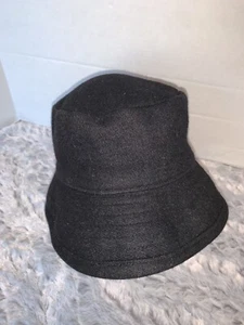 Vintage Black Bucket Hat Wool Winter Warm New York Hat Company /Union made Med - Picture 1 of 6