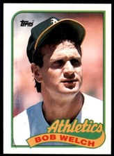 1989 Topps Bob Welch A Baseball Cards #605