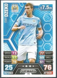 TOPPS MATCH ATTAX 2013-14- #178-MANCHESTER CITY/BOSNIA & HERZEGOVINA-EDIN DZEKO - Picture 1 of 1