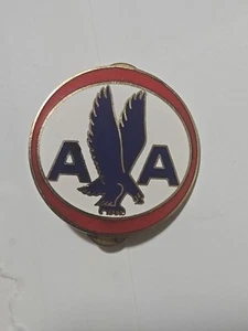 VINTAGE AA AMERICAN AIRLINES Enameled Hat PIN /BADGE 1960's Stewardess - Picture 1 of 2