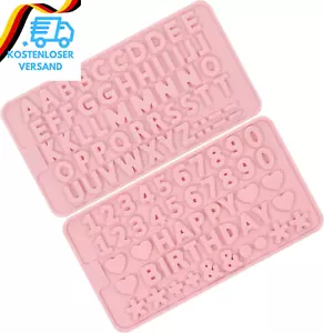 Metagio 2 Stück Silikon Candy Gummy Silikonform Buchstaben Und Zahlen Fondant Sc - Bild 1 von 12