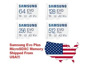 Lote Samsung EVO Plus 512GB 256GB 128GB 64GB 32GB microSD 130MB/s Clase 10 - Imagen 1 de 7