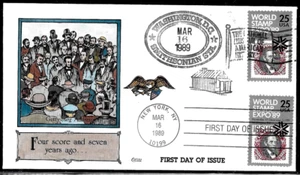 2410 25c Stamp (1989) WORLD STAMP EXPO FDC HD/HP FROM FRED COLLINS !!! - Picture 1 of 1