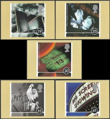 GB 1996 Centenary of Cinema stamp PHQ maxi cards First Day of Issue on reverse - Image 1 of 4