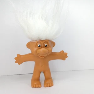 Vintage Norfin Troll Puppe Just Toys 1990er biegsame weiße Haare Retro Spielfigur - Bild 1 von 13