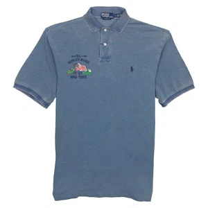 Polo Ralph Lauren Para Hombre Look Vintage Malla Algodón Polo (XLarge, Azul) $125 - Imagen 1 de 3